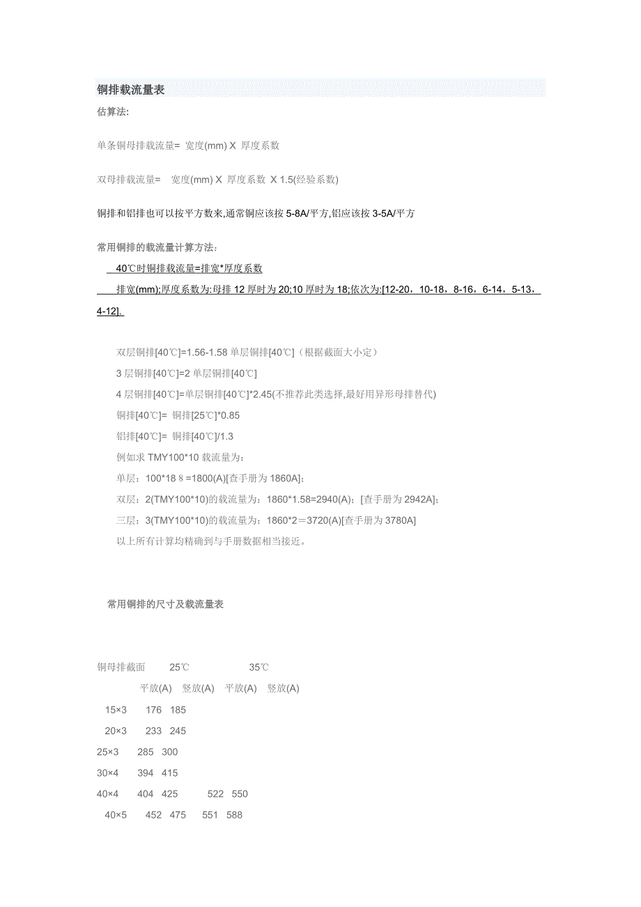 铜铝排载流量表.doc_第1页
