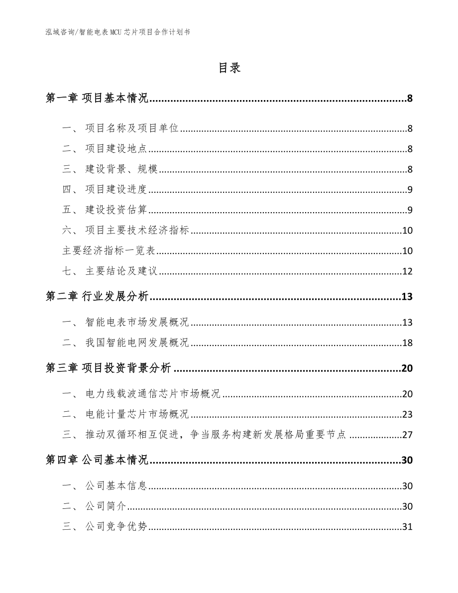 智能电表MCU芯片项目合作计划书【参考模板】_第3页