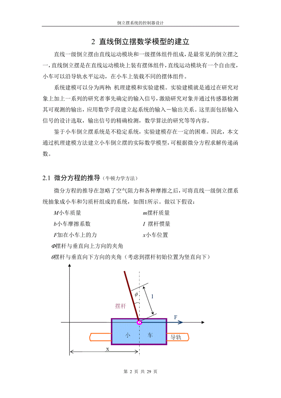 自动控制原理课程设计——倒立摆系统控制器设计..doc_第2页