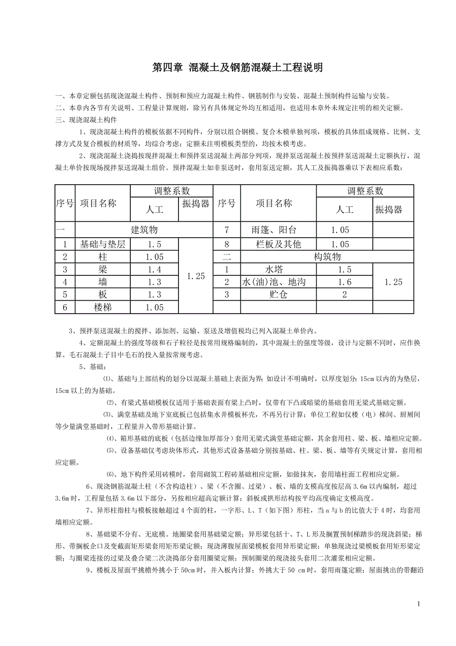 混凝土及钢筋混凝土工程说明_第1页