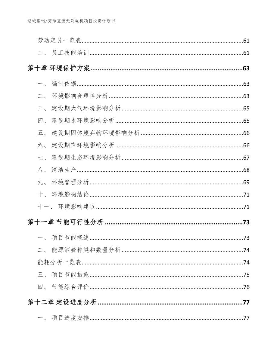 菏泽直流无刷电机项目投资计划书【范文参考】_第3页