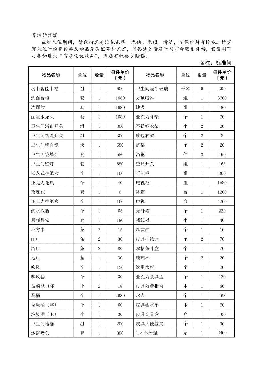 房间内物品清单_第5页