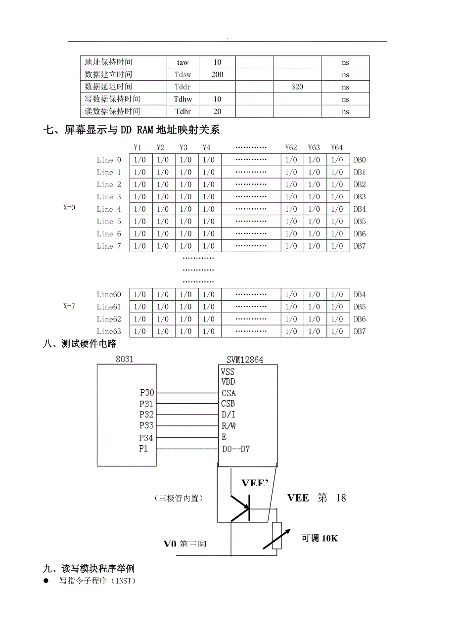 LCD12864液晶显示原理+电路图+程序_第4页