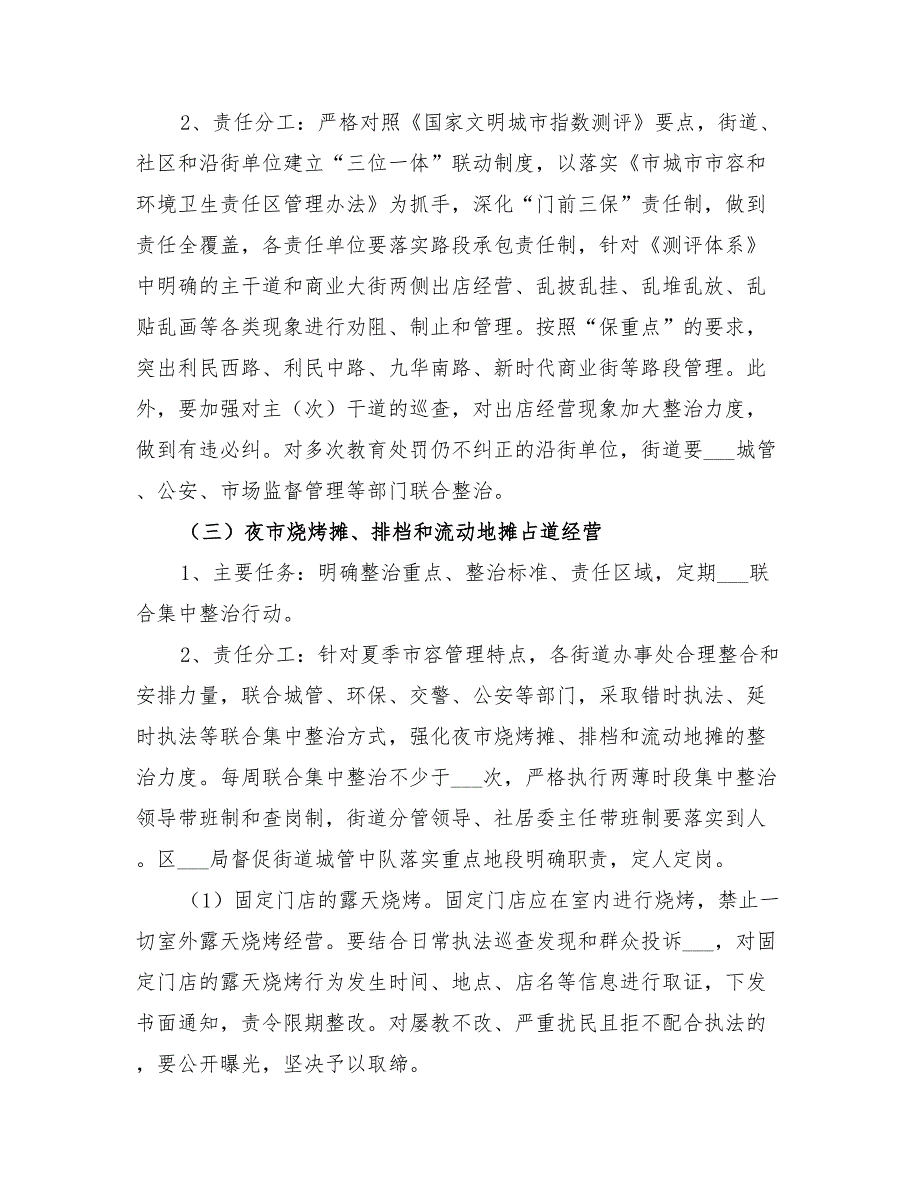 2022年夏季占道经营整治工作方案_第3页