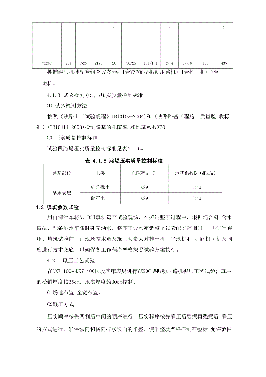 铁路基床底层A、B组填料路基填筑试验段填筑成果总结_第4页