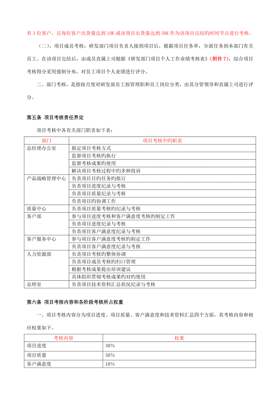 上海科技有限公司研发部绩效考评新版制度_第2页