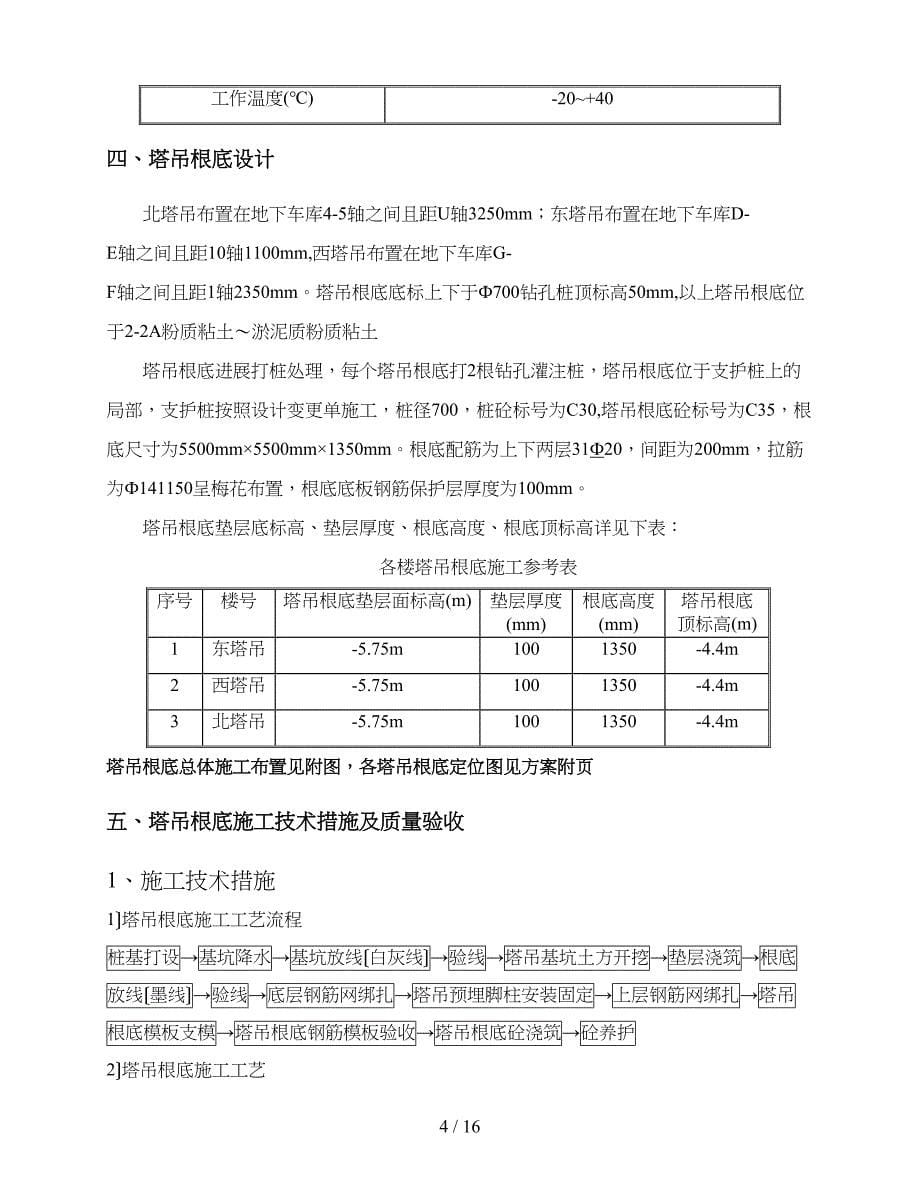 塔吊基础施工组织方案(最终版)(DOC 16页)_第5页