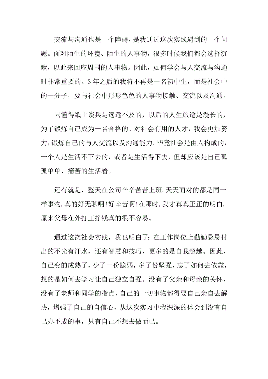 （多篇汇编）寒假社会实践心得体会模板6篇_第4页