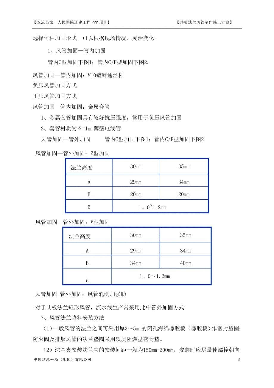 共板法兰风管制作施工方案_第5页