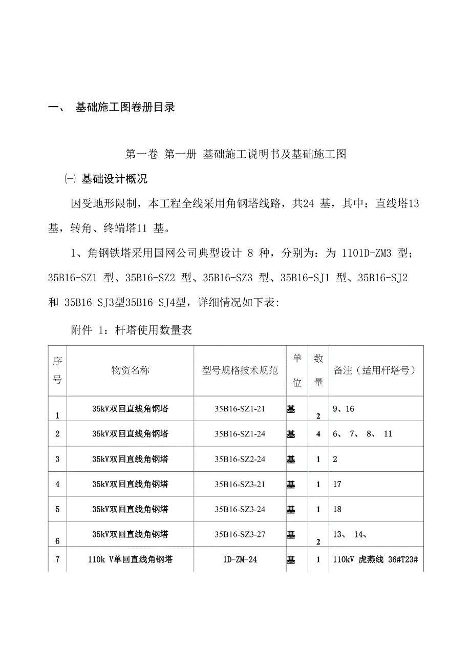 35kV角钢塔基础施工说明书_第4页