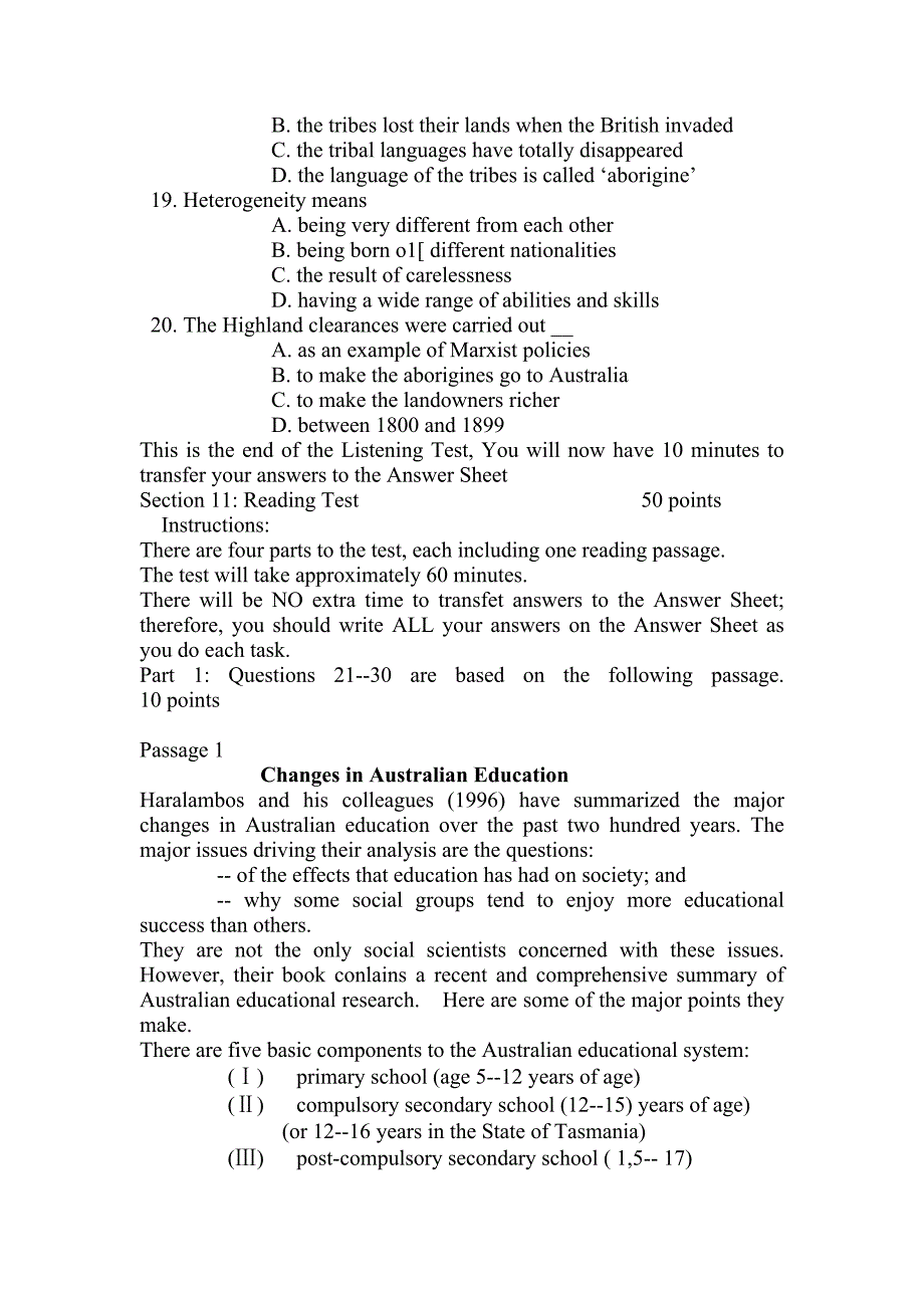 中央电大20032004第一学期开放本科期末英语专业高级时事英语试题及参考答案_第3页