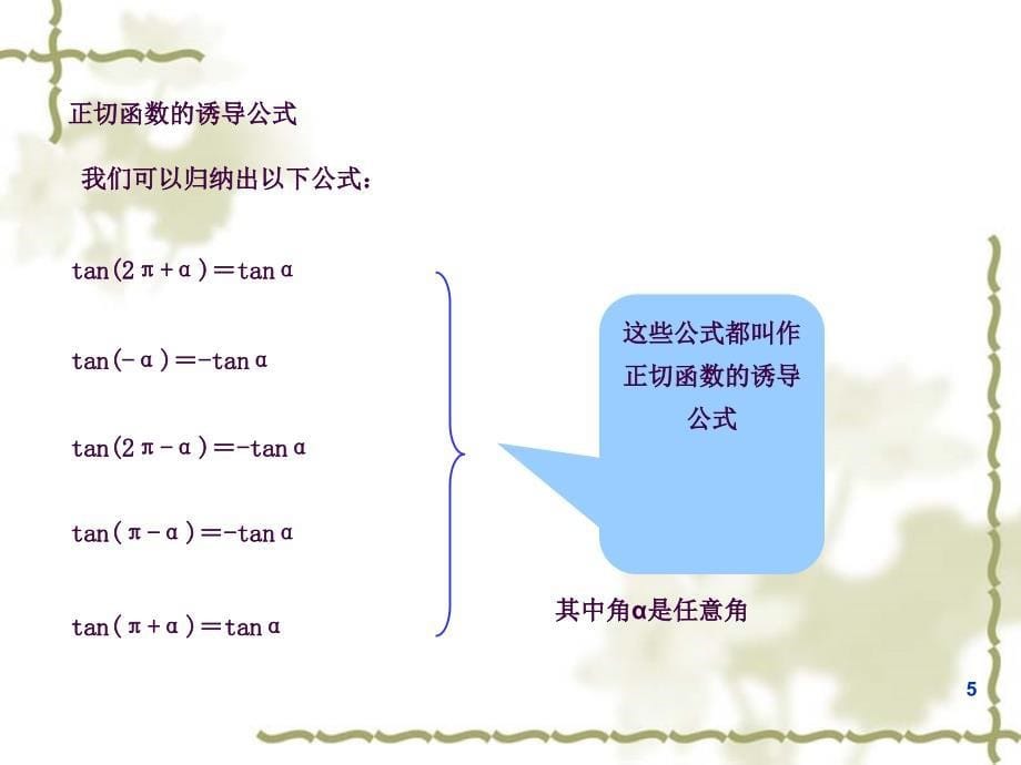 正切函数的诱导公式ppt课件_第5页