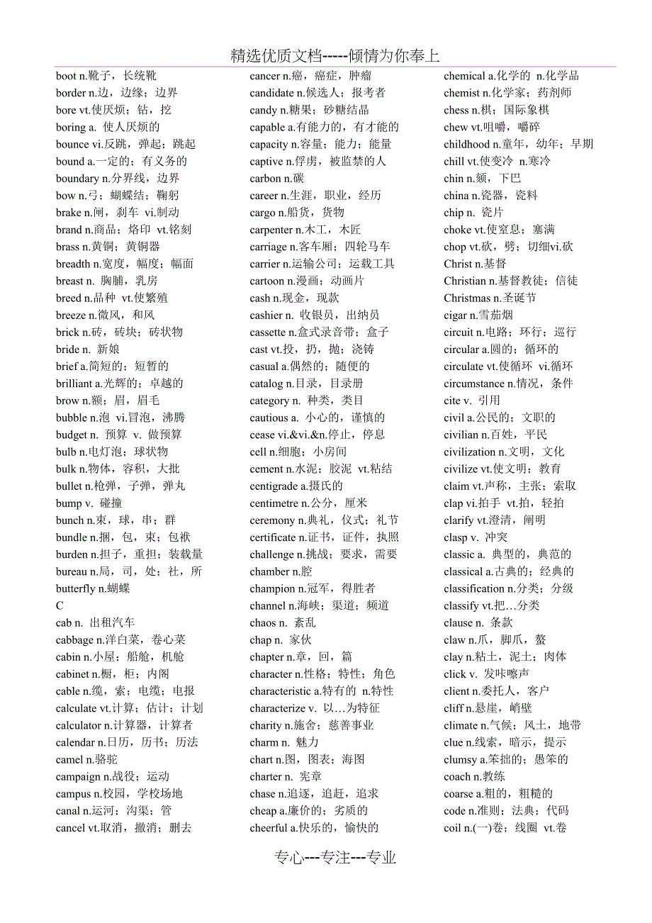 广东学位英语词汇表2016_第3页