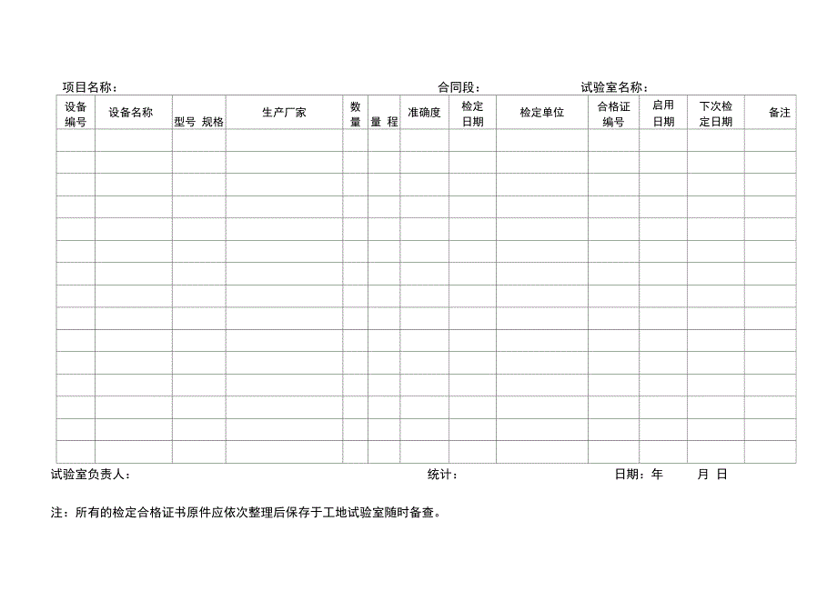 工地试验室常用表格汇总集_第3页