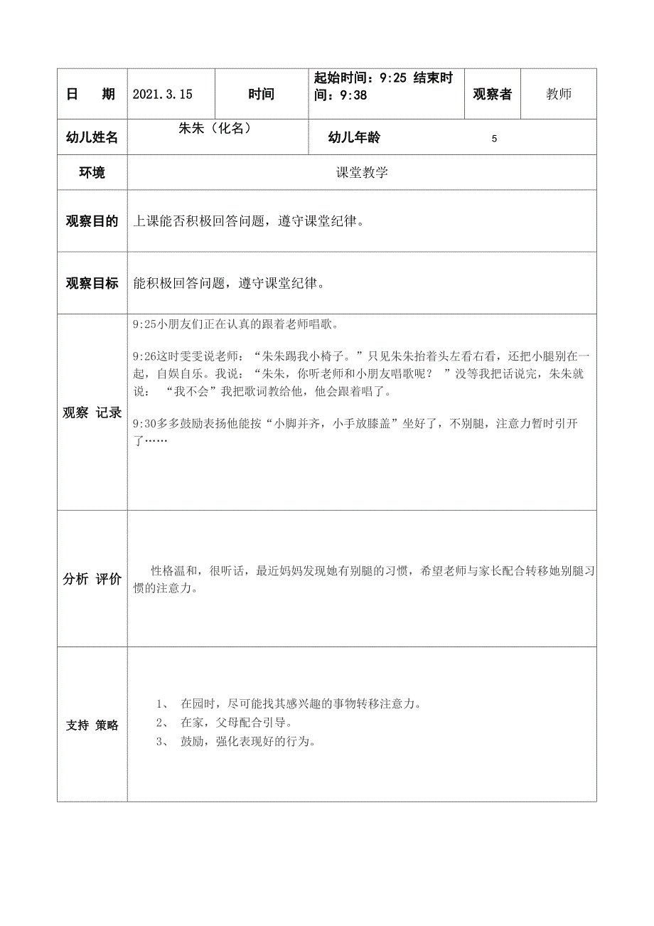 完整版幼儿园观察记录5篇_第2页