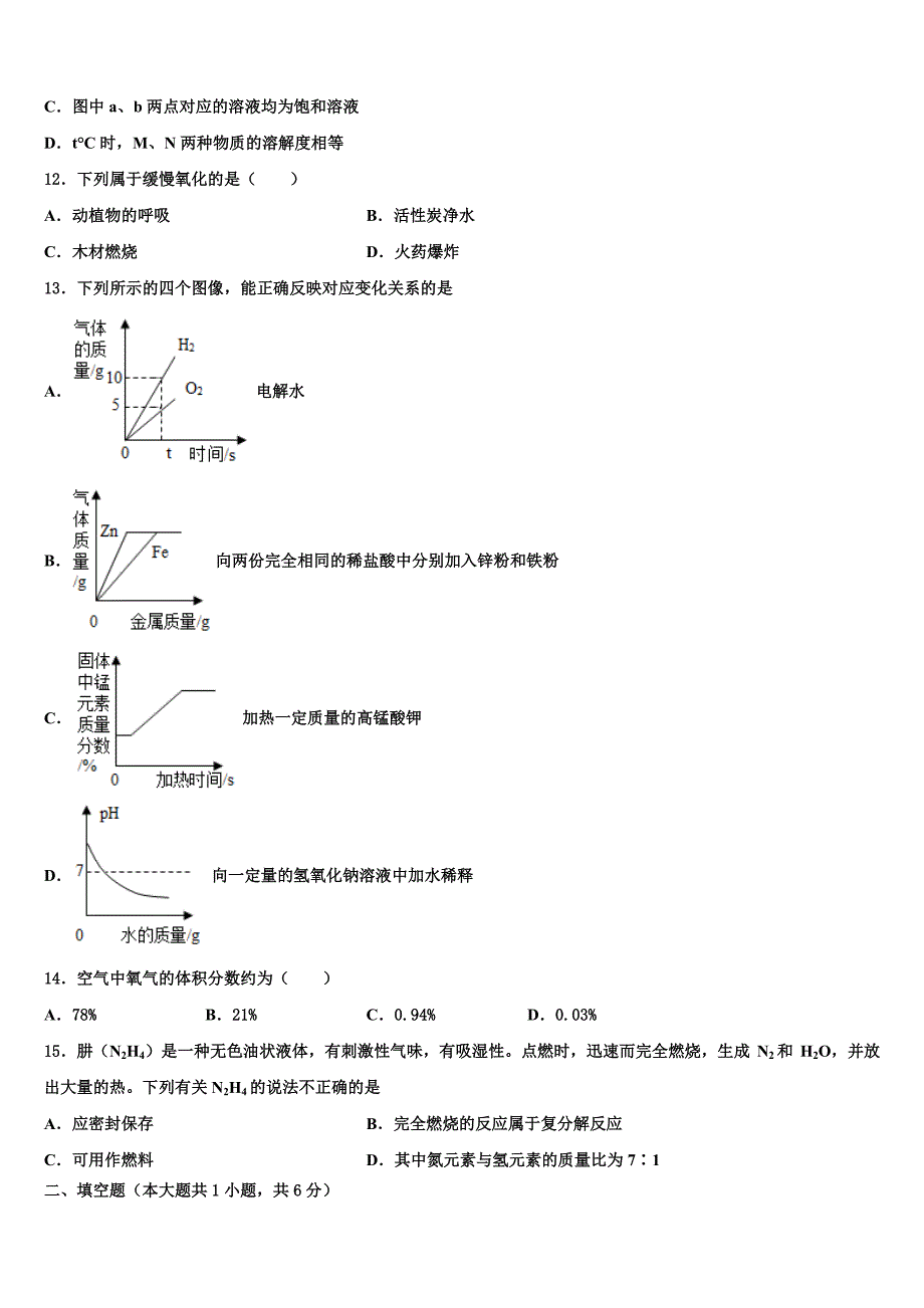 山西省太原师范院附属中学2023学年中考三模化学试题（含解析）.doc_第3页