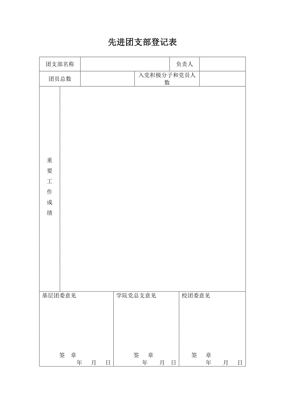 优秀学生团干部登记表_第2页