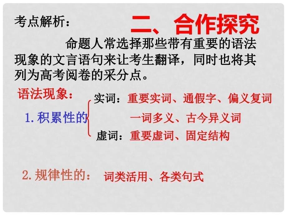 江西省寻乌县中考语文 翻译句子复习课件_第5页