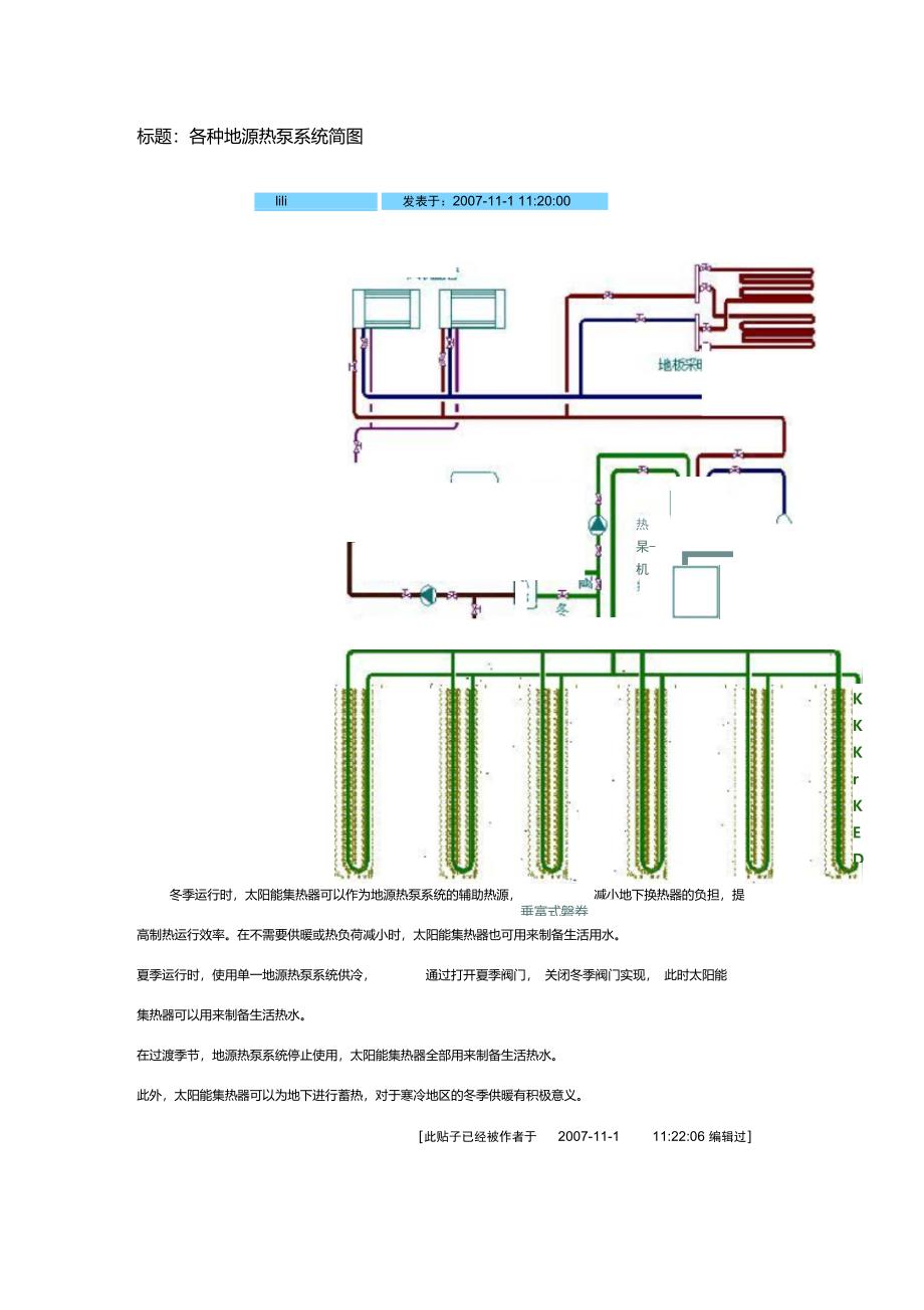 各种地源热泵系统简图_第1页