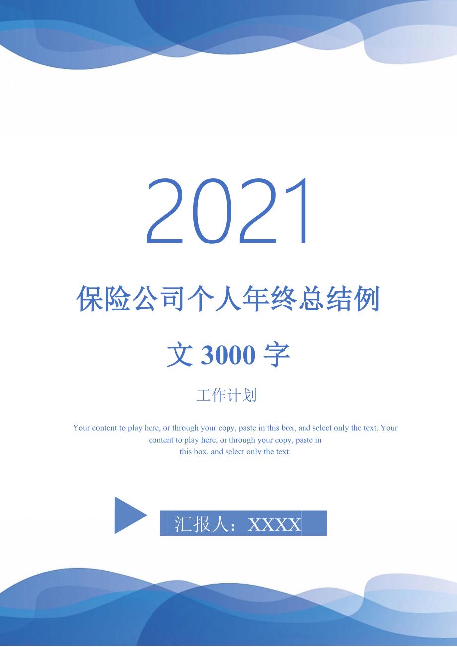 2021年保险公司个人年终总结例文3000字_第1页