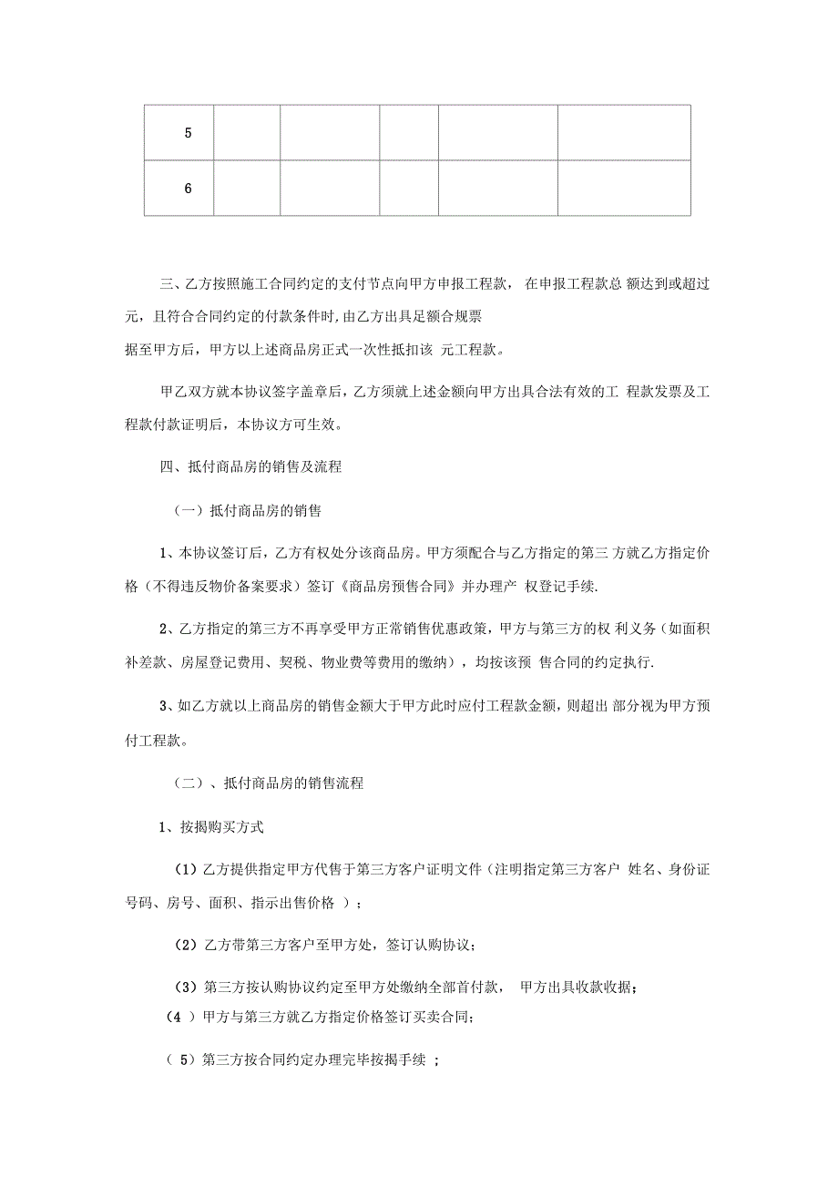 商品房抵扣工程款协议书_第2页