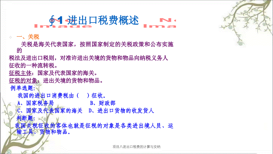 项目八进出口税费的计算与交纳_第4页