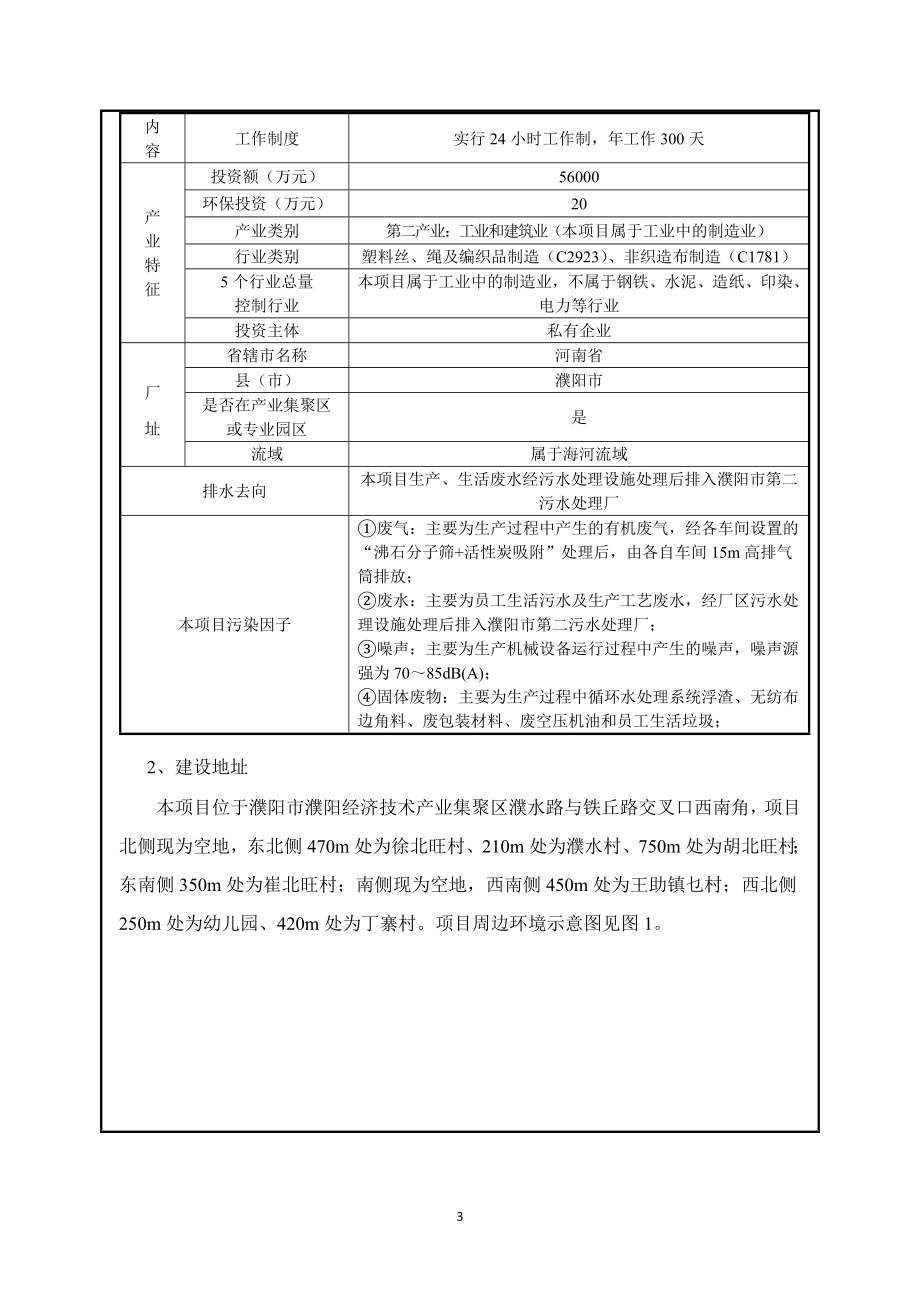 濮阳市龙大无纺布有限公司新建厂区项目环评报告.doc_第3页