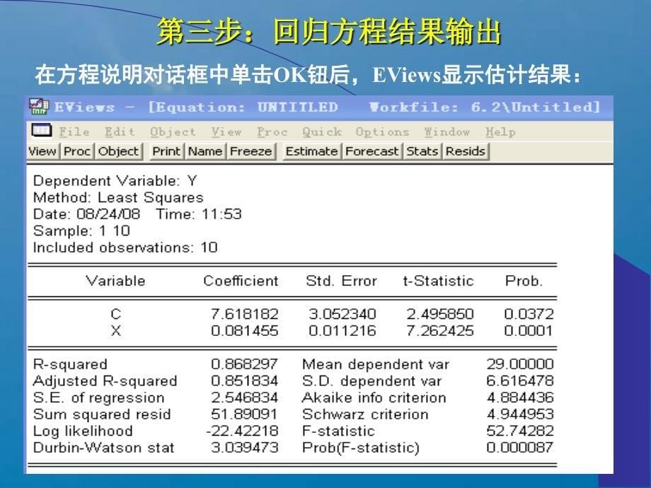 EViews软件基础2线性回归的实现ppt课件_第5页