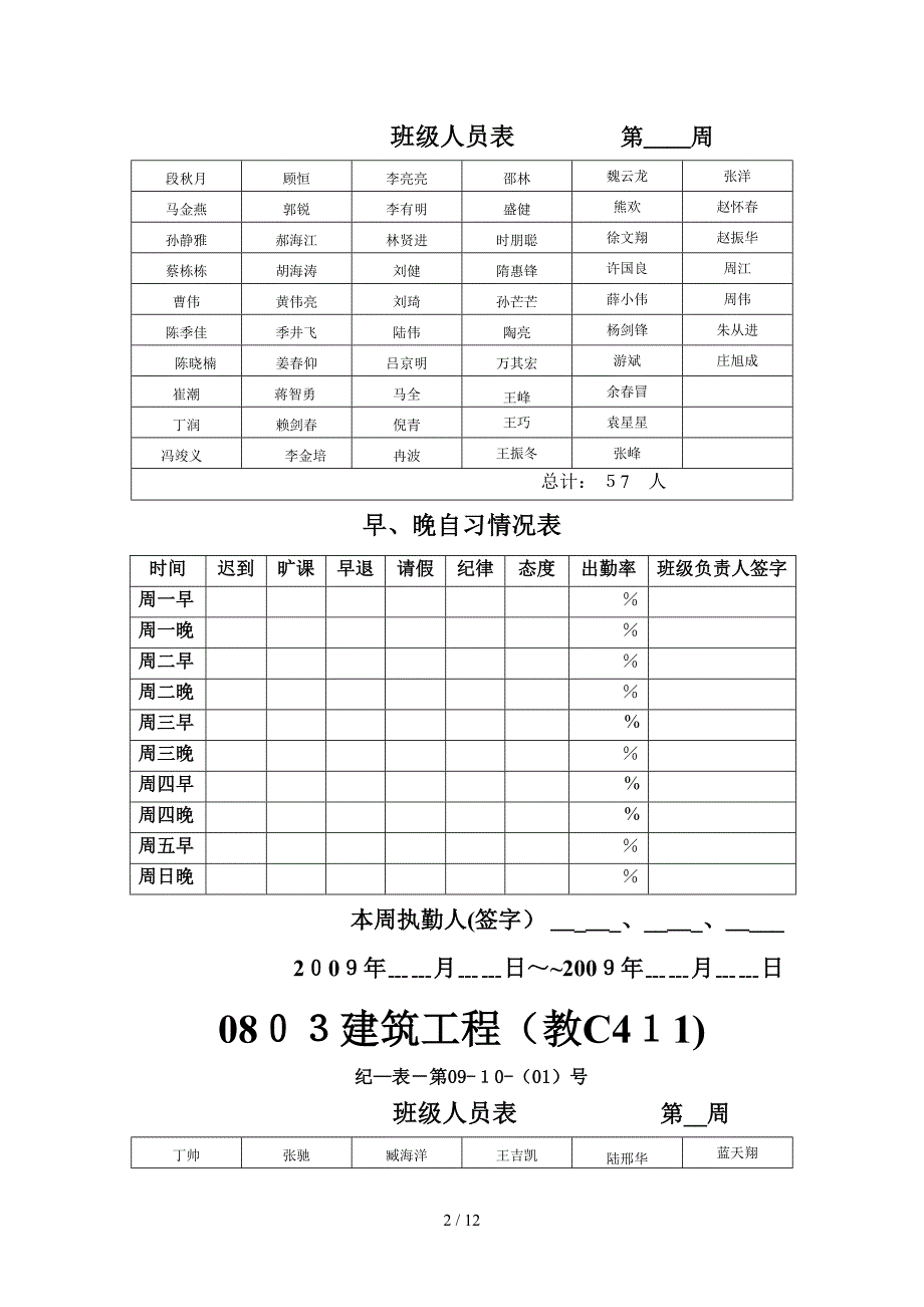 08届查班表格_第2页