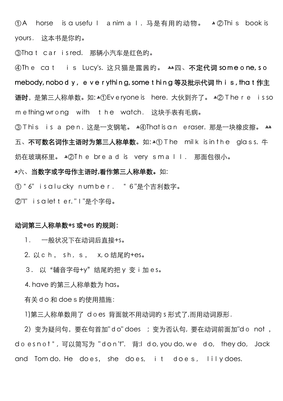 小学动词第三人称单数讲解及练习_第2页