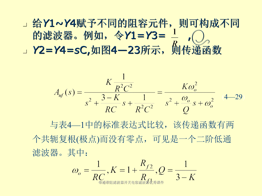 带通带阻滤波器开关电容滤波器优秀课件_第4页