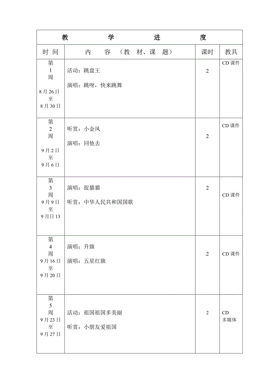 音乐教学计划_第4页