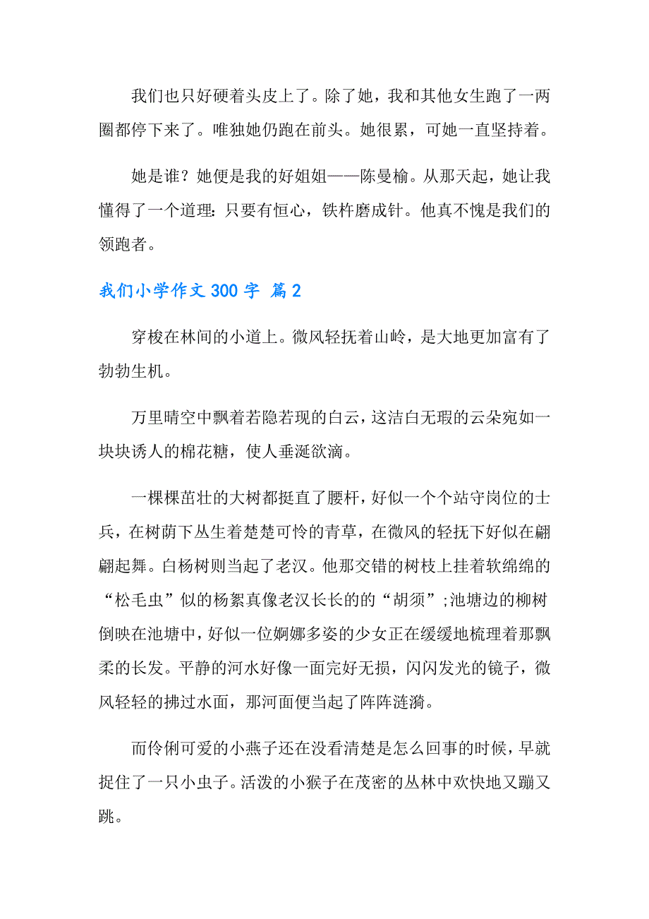 我们小学作文300字汇编7篇_第2页