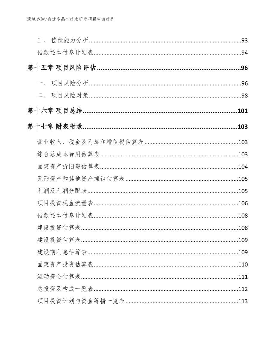 宿迁多晶硅技术研发项目申请报告_第5页