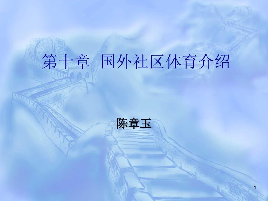 第十章国外社区体育介绍.课件_第1页