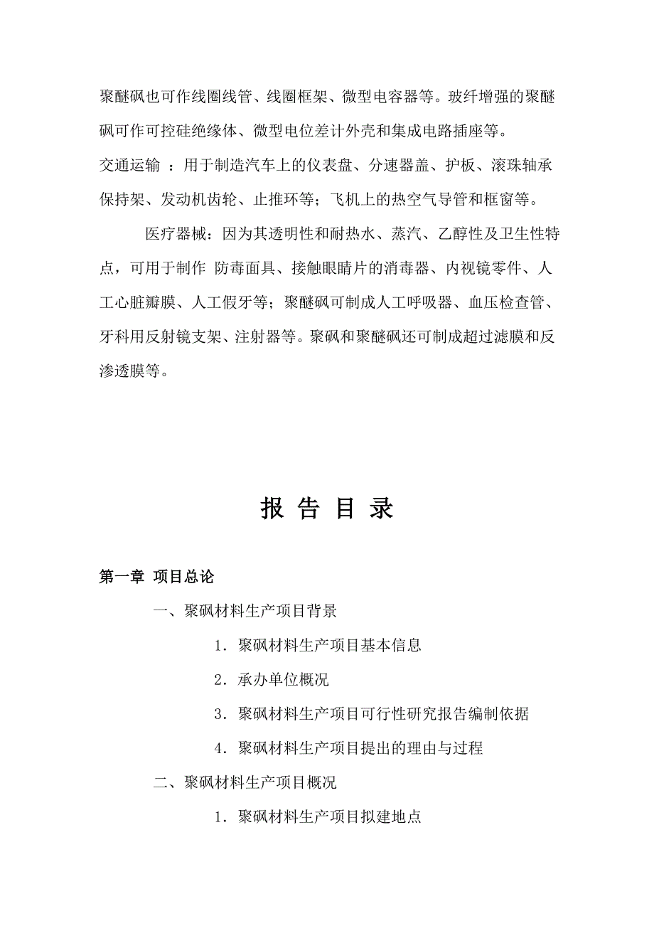 湖北聚砜材料生产项目可行性研究报告.doc_第3页