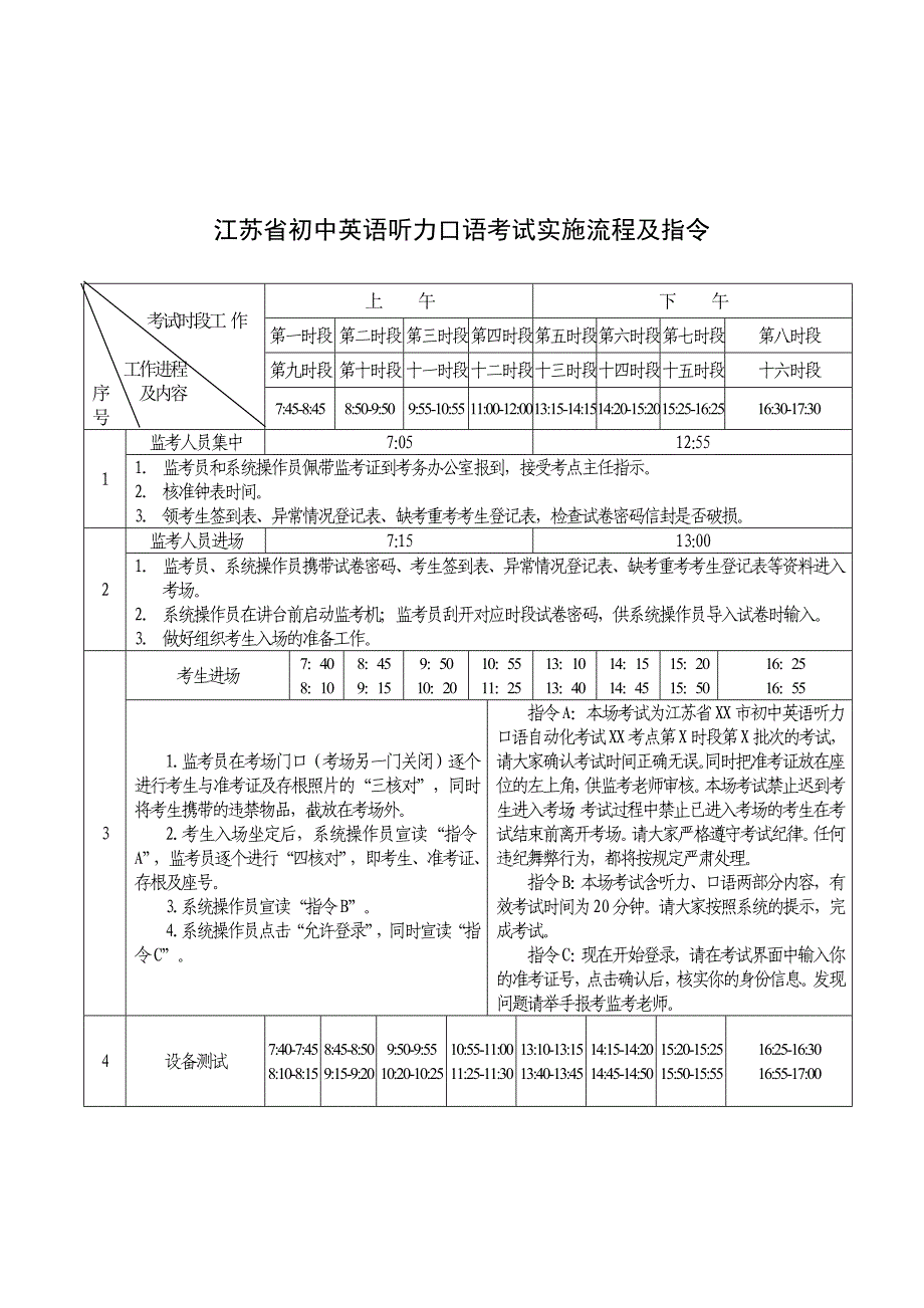 江苏省初中英语听力口语自动化考试操作规程说明_第3页