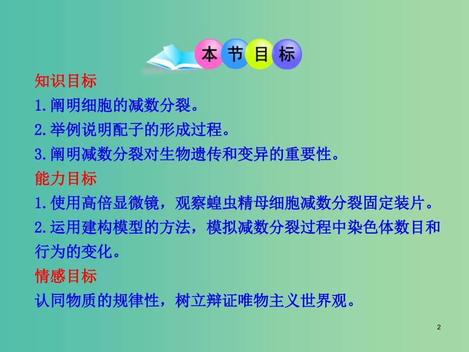 山东省日照市高中生物 第二章 基因和染色体的关系 2.1 减数分裂课件1 新人教版必修2.ppt_第2页