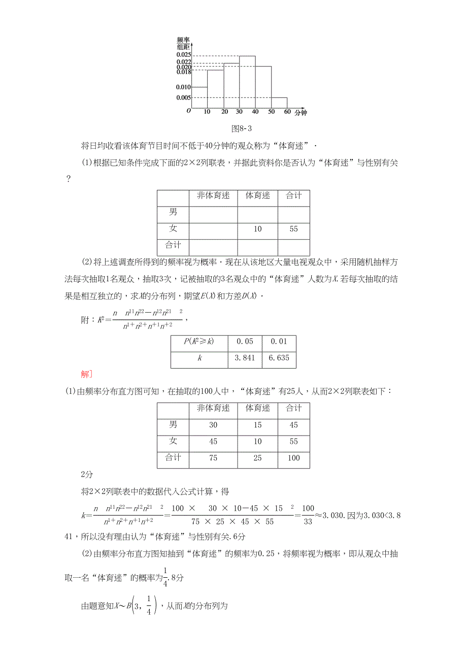 高三数学二轮复习 第1部分 专题3 突破点8 回归分析、独立性检验 理-人教高三数学试题_第4页