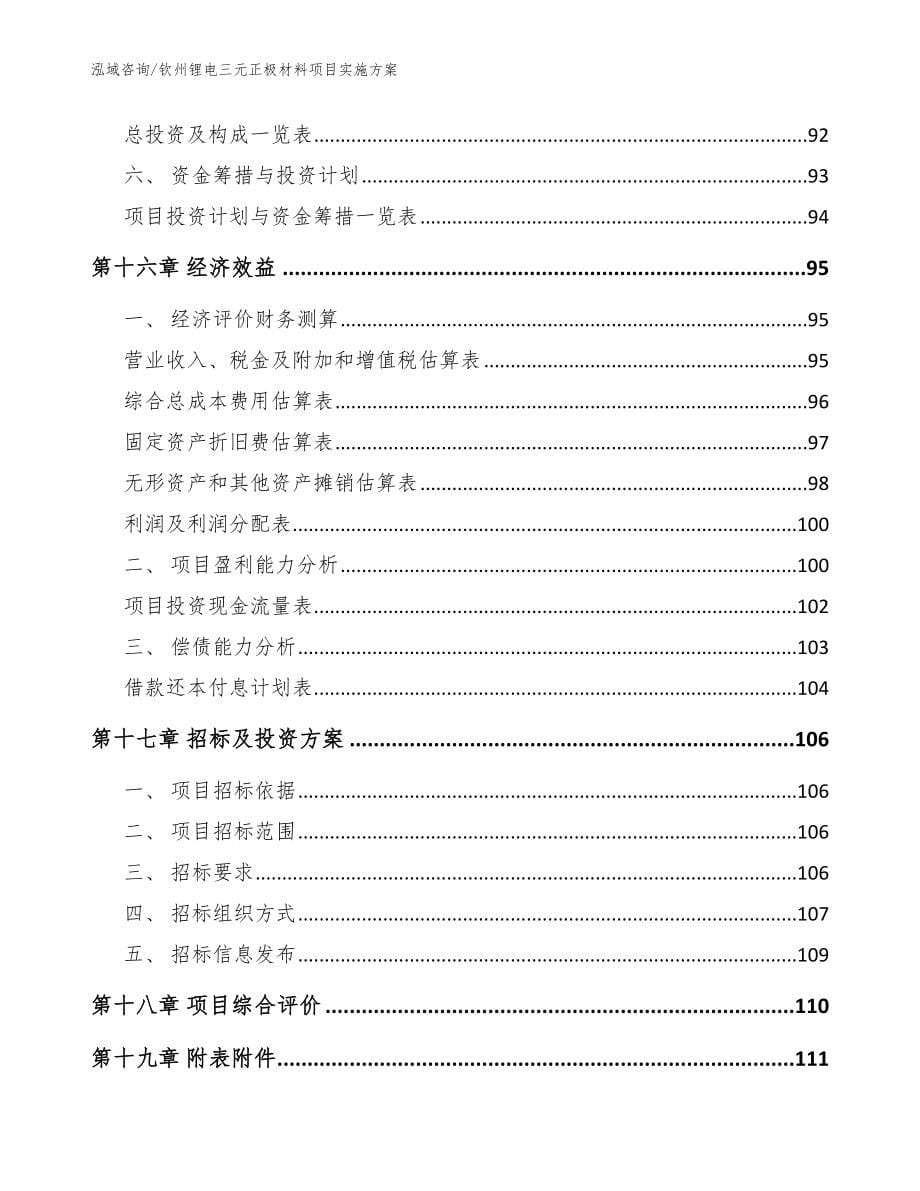 钦州锂电三元正极材料项目实施方案_范文_第5页