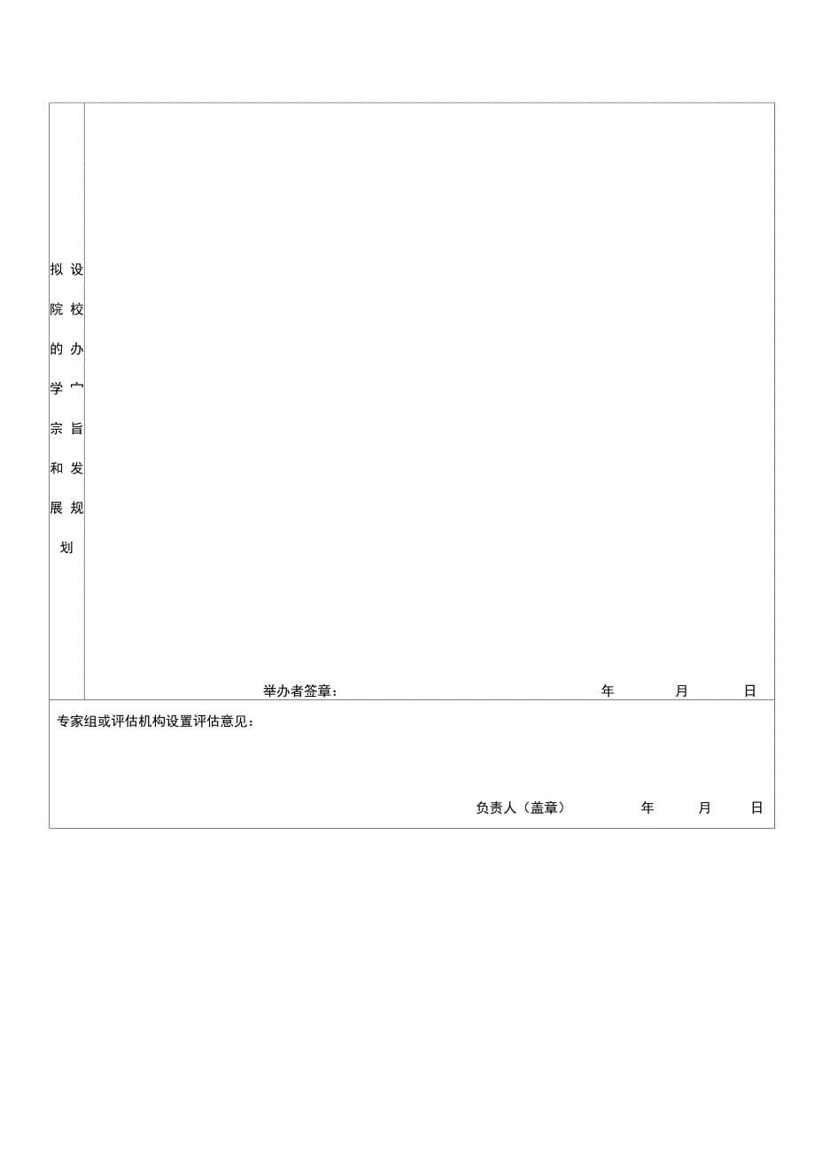 民非院校设立审批登记表_第5页