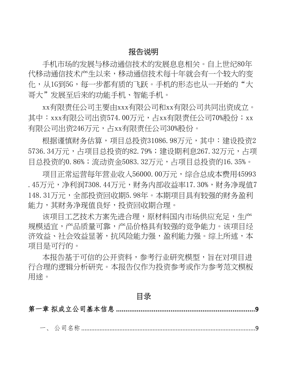 河南关于成立导光结构件公司可行性研究报告(DOC 89页)_第2页