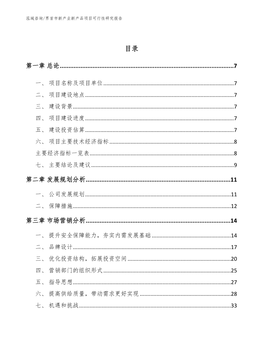 界首市新产业新产品项目可行性研究报告【范文模板】_第3页