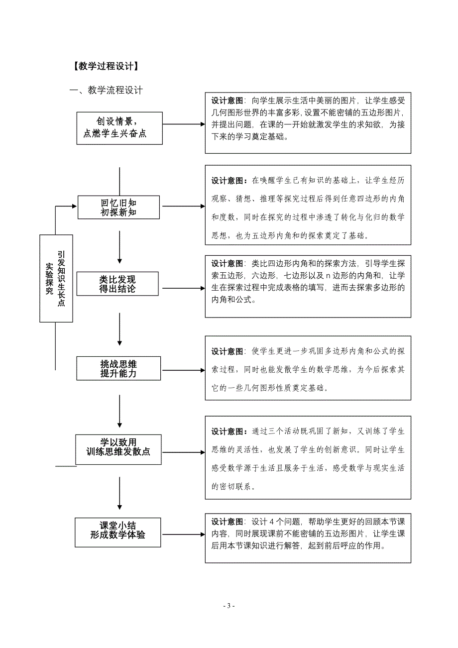 全国初中数学优秀课一等奖多边形的内角和与外角和--教学设计（陈艳飞）_第3页