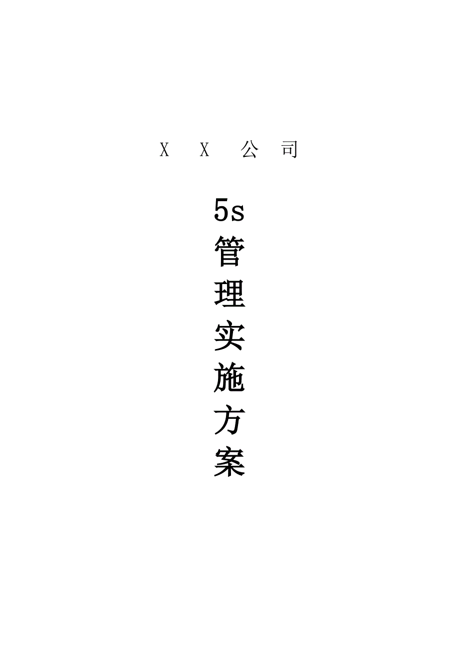 XX公司5s管理方案_第1页