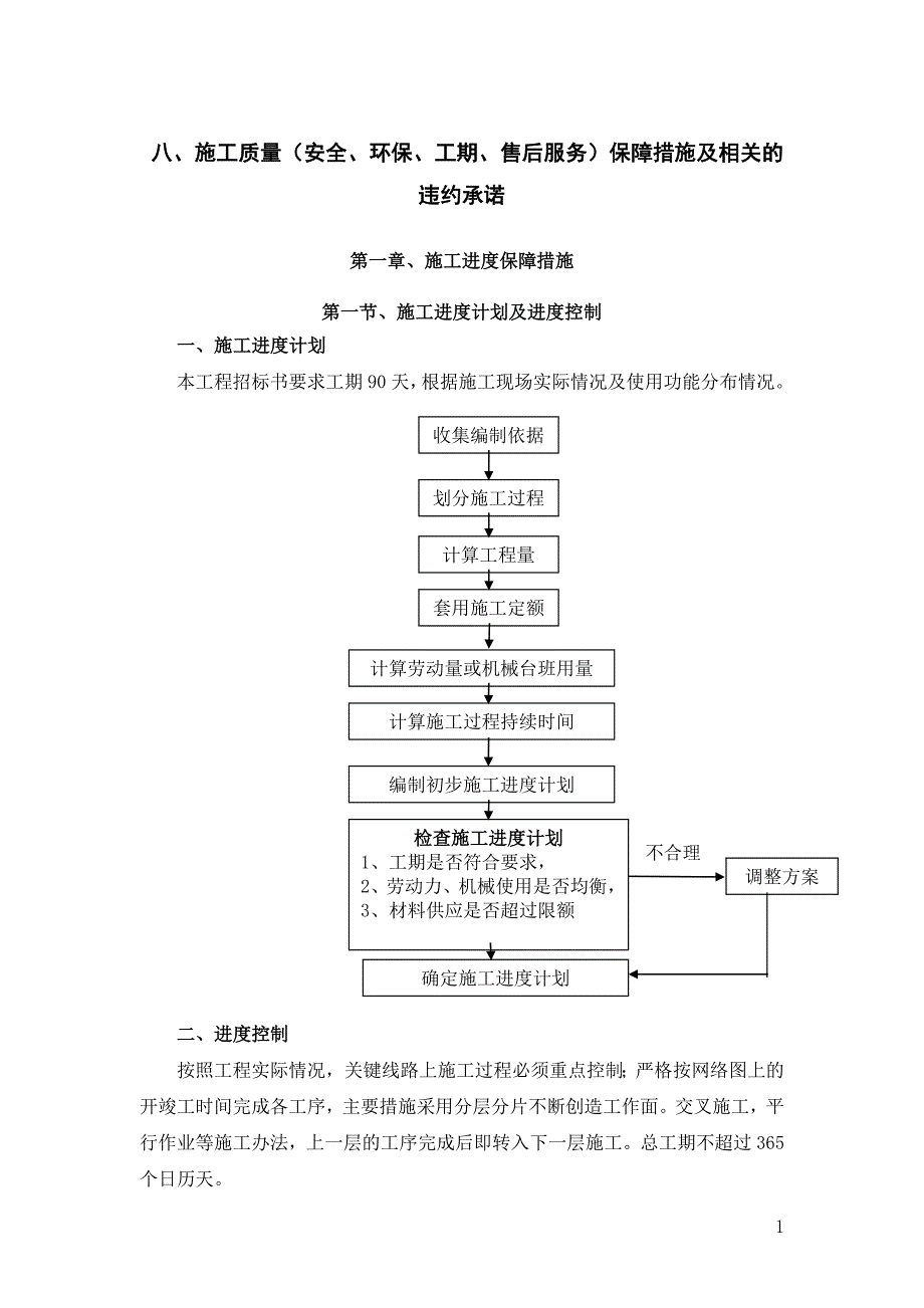 8、施工质量(安全、环保、工期、售后服务)保障措施及相关的违约承诺.doc_第1页