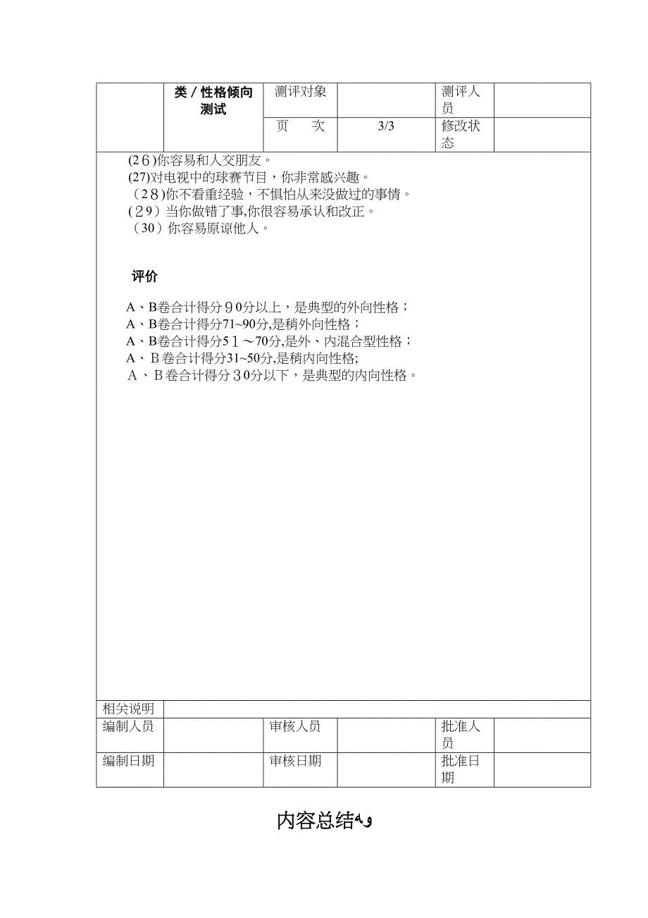 气质类型测试多血质胆汁质粘液质抑郁质_第3页