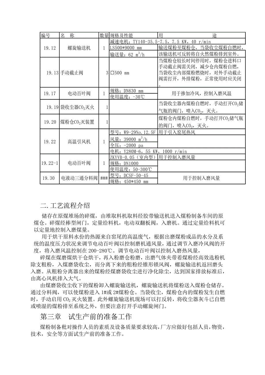 煤粉制备系统调试操作说明书_第3页