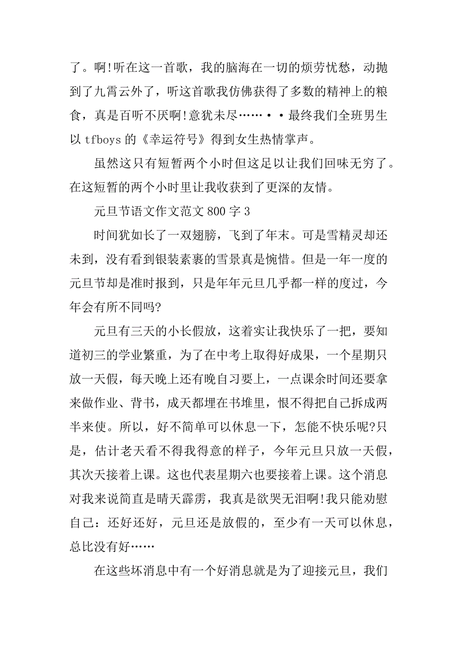 2024年元旦节语文作文800字五篇范文_第5页