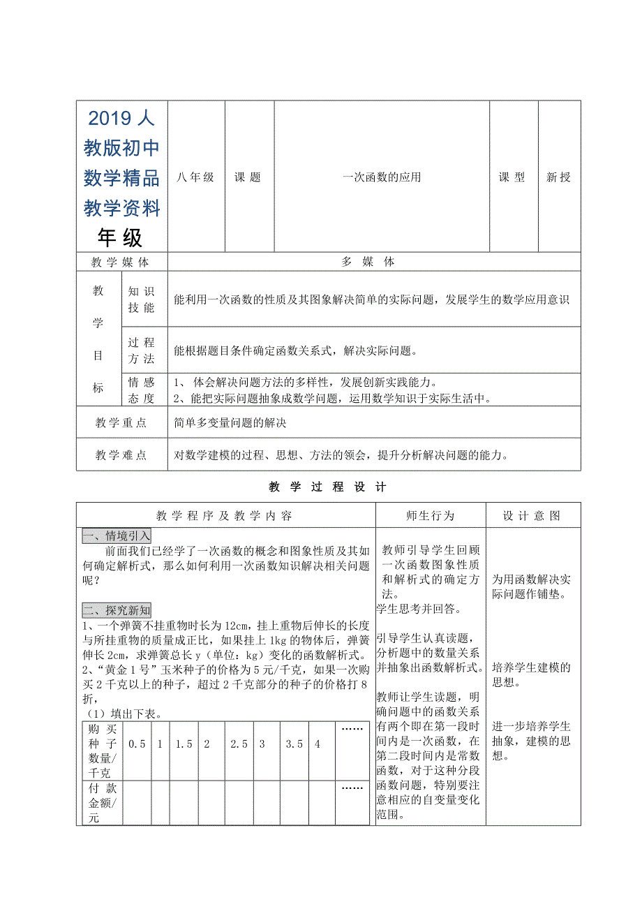 人教版 小学8年级 数学上册 一次函数的应用_第1页